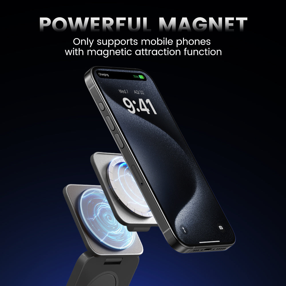 Magnetic Folding Bracket Three-in-one Wireless Charger