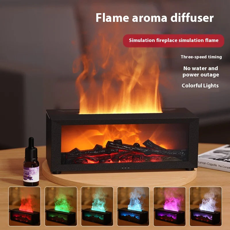 LED Fireplace Essence Diffuser – Soothing Mist & Cozy Ambience