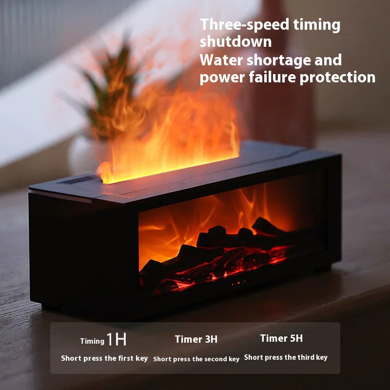 LED Fireplace Essence Diffuser – Soothing Mist & Cozy Ambience
