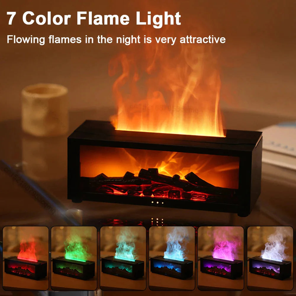 LED Fireplace Essence Diffuser – Soothing Mist & Cozy Ambience