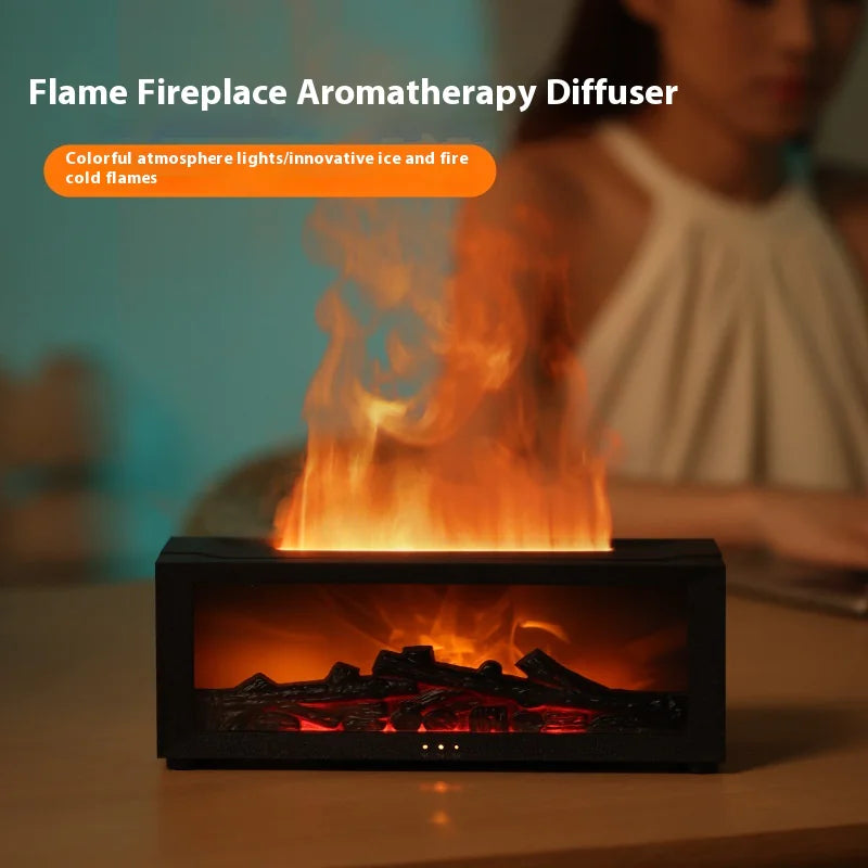 LED Fireplace Essence Diffuser – Soothing Mist & Cozy Ambience